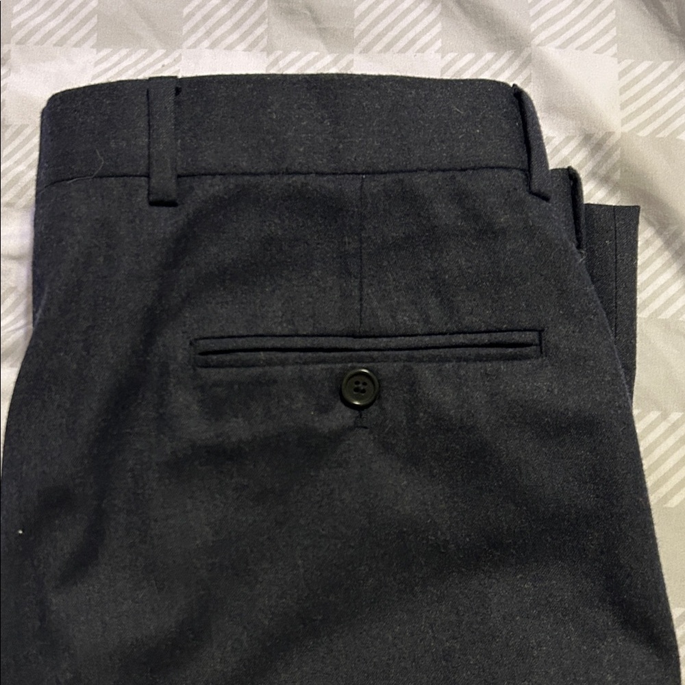 Brooks Brothers Charcoal Wool Men's Dress Pants